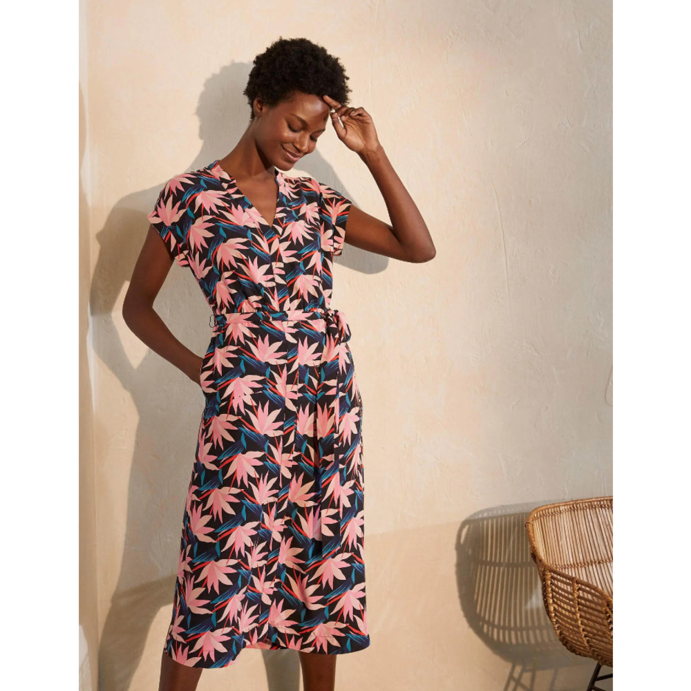 Boden Nicola Bird of Paradise Print Midi Shirt Dress